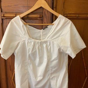 Unique White Cotton Magaschoni Blouse EUC